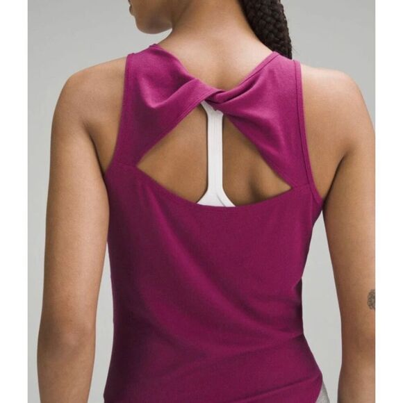 Lululemon Ribbed Modal Silk Twist-Back Yoga Tank - Picture 2 of 5